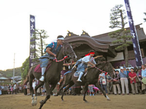 画像：大宮神社の競馬神事風景